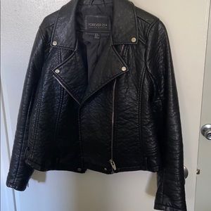 Black leather jacket